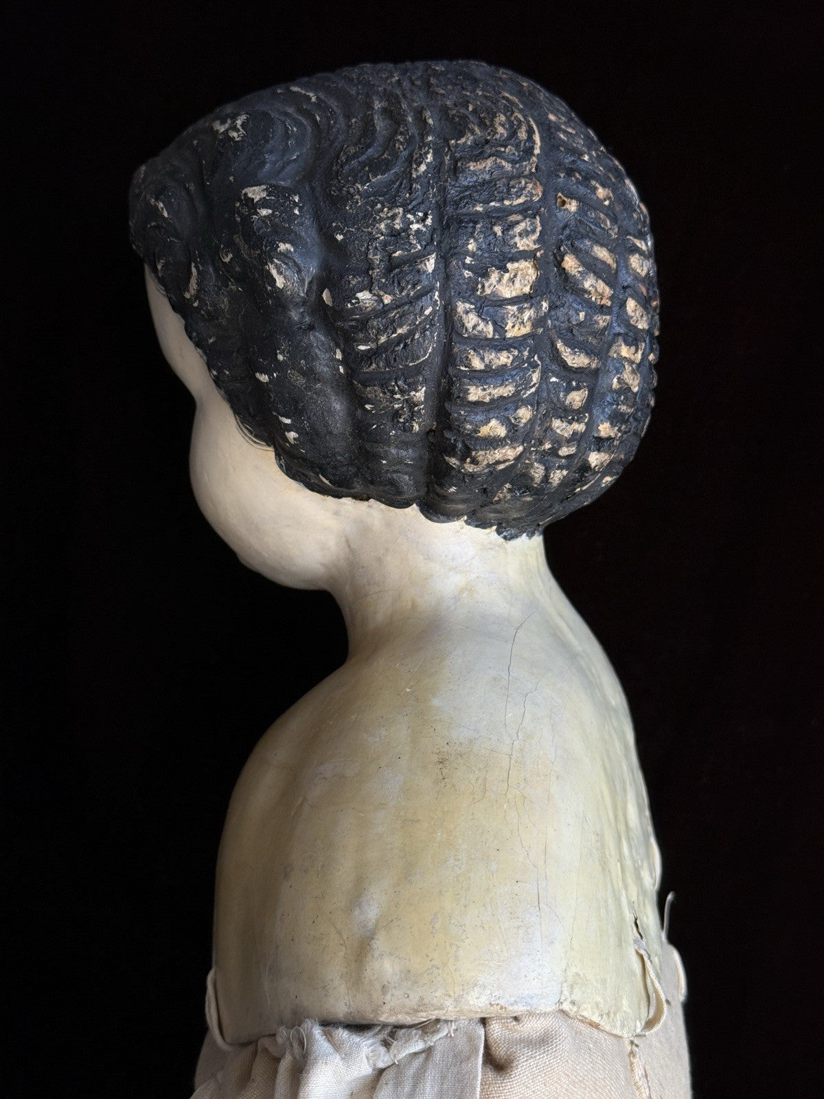 Huge 39” Antique American Greiner Papier Mache Doll