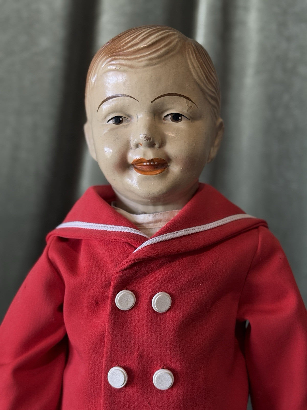 Antique American 1918 Butler Brothers 31” Carnival Boy Composition Doll