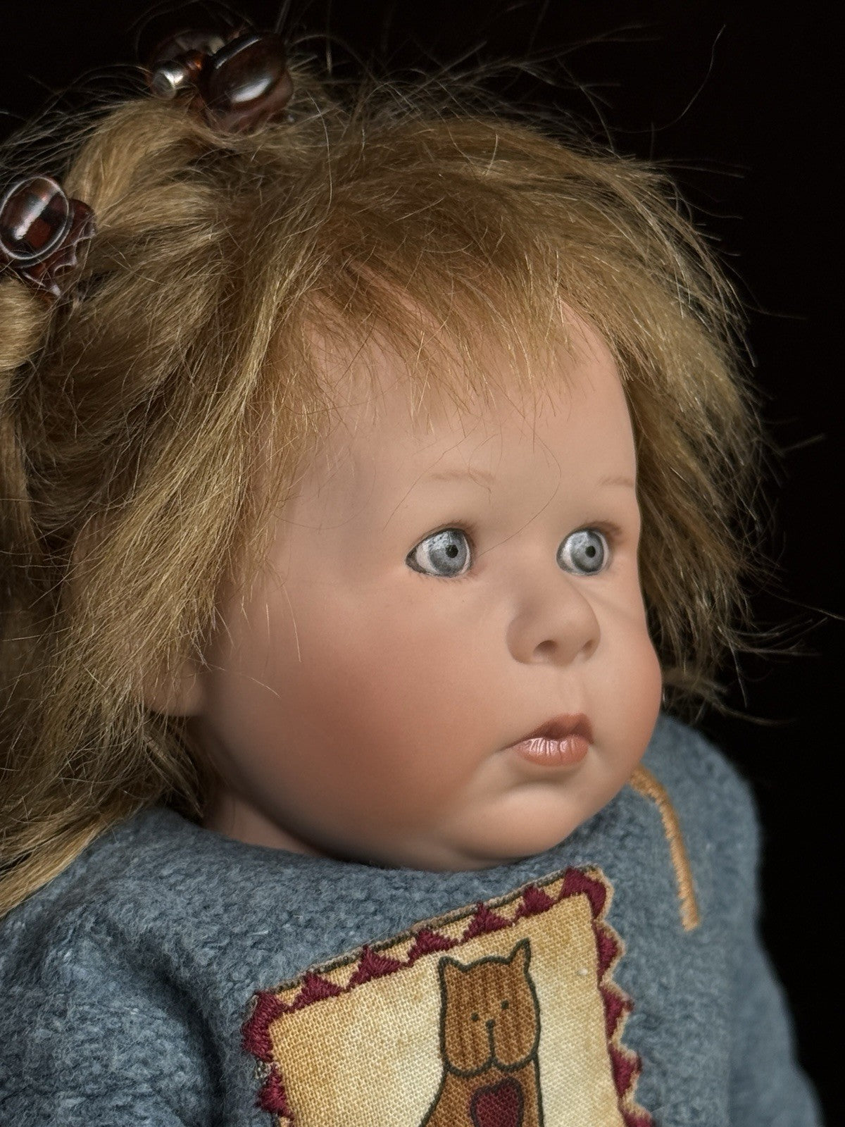 Collectible German 10” Wiltrud Stain Porcelain Alina Baby Doll LE 21