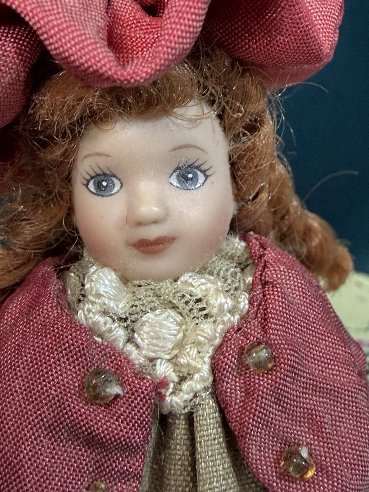 Lot Of 3 Artist Miniature Porcelain Dolls The Palmary Collection Three Heart
