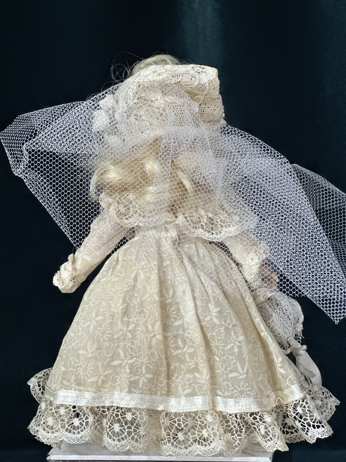 Vintage 1950’s Vogue Hard Plastic SLW Strung Ginny Doll Original Bride Outfit