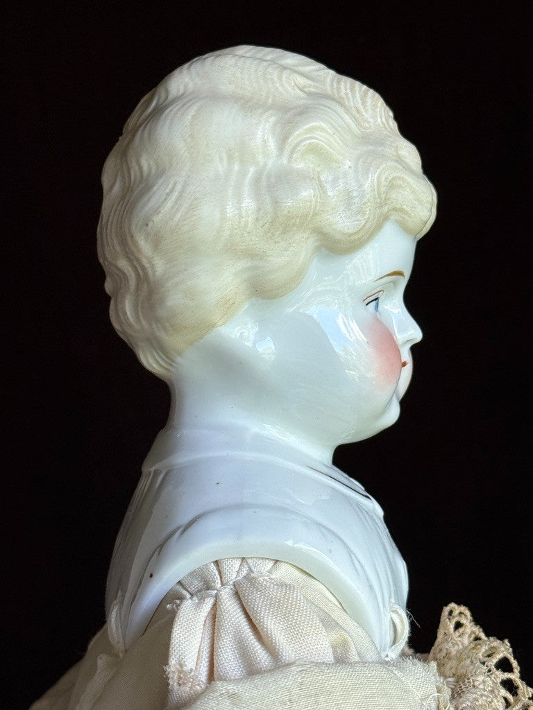 Antique German 21" Hertwig Pet Name Ethel China Head Doll