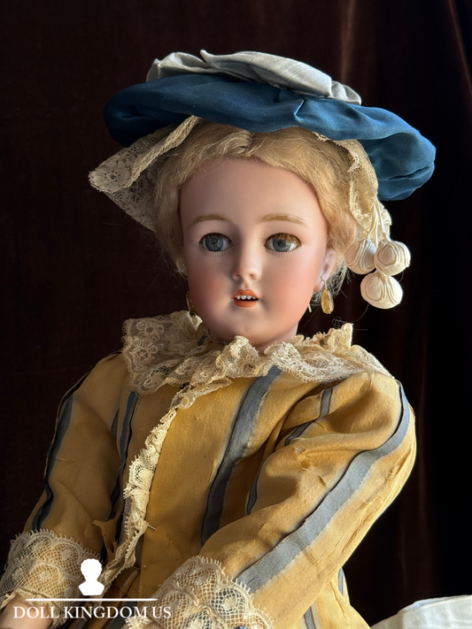 Antique German 21.5” Simon Halbig 1159 Fashion Lady Bisque Head Gibson Girl Doll