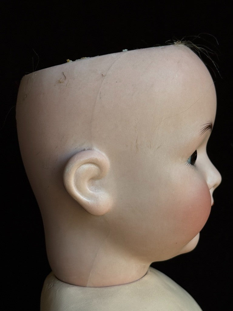Antique German 21" Franz Schmidt 1295 Bisque Head Baby Doll Flirty Eyes