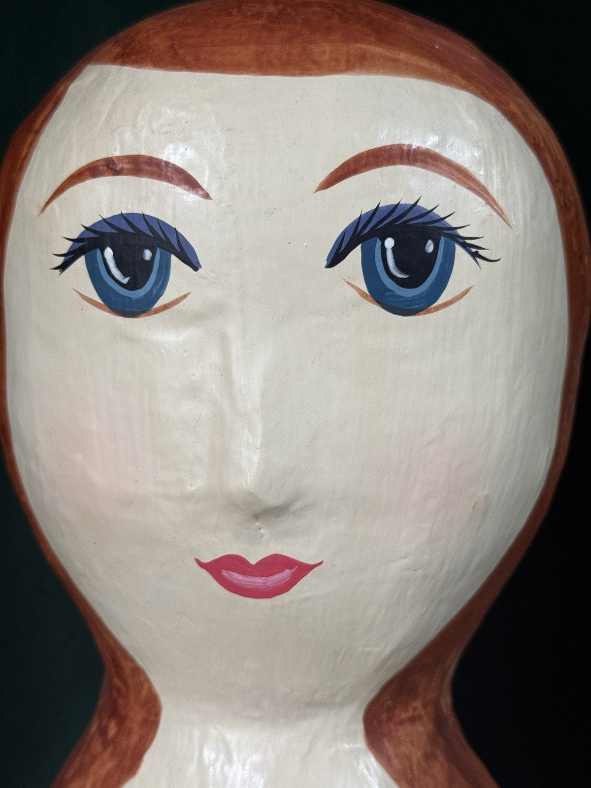 Hand painted 16” Mannequin Head For Jewelry/Scarf/Hat Display
