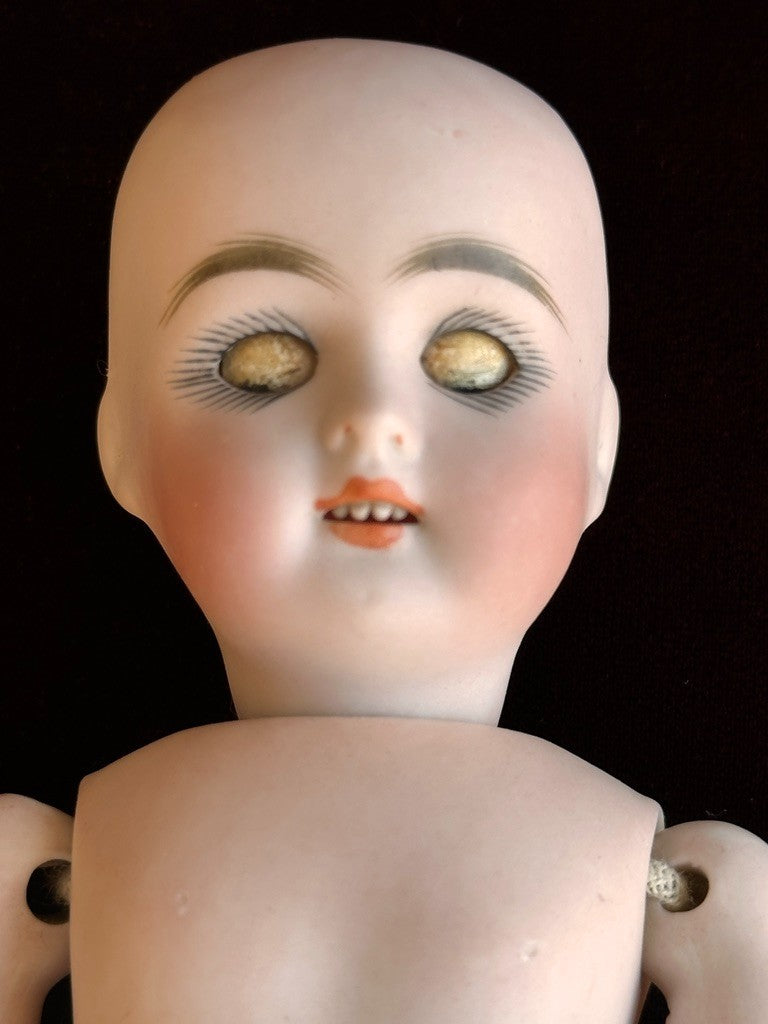 Large Antique German 7.5” Kestner 121 All Bisque Mignonette Doll Swivel Head