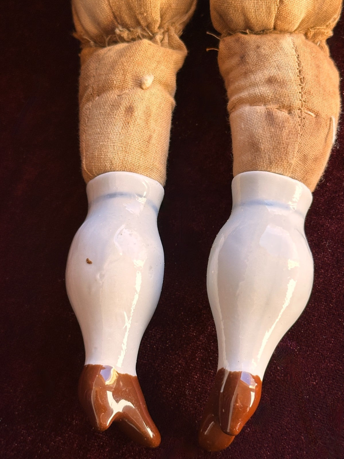 Antique German 16.5” Flat Top Highbrow China Shoulder Head Doll