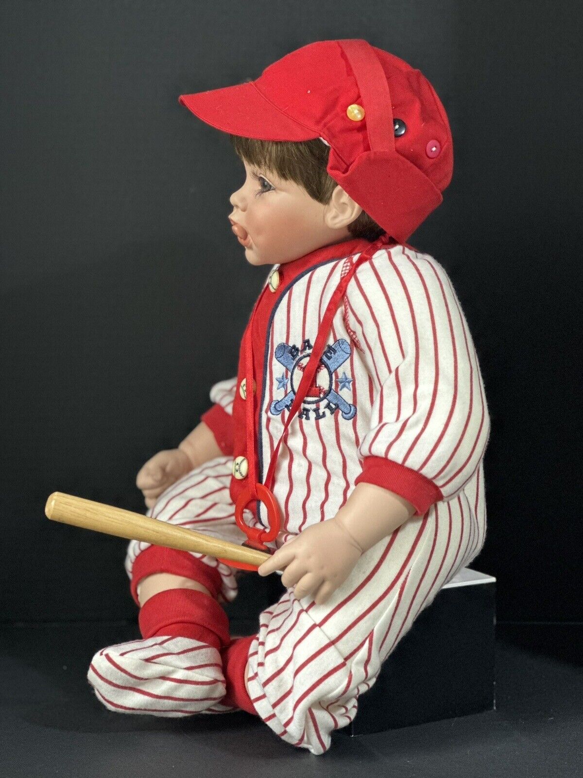 Collectible Porcelain 22” Doll “Bubba Bo Slugger” by Fayzah Spanos LE 1000