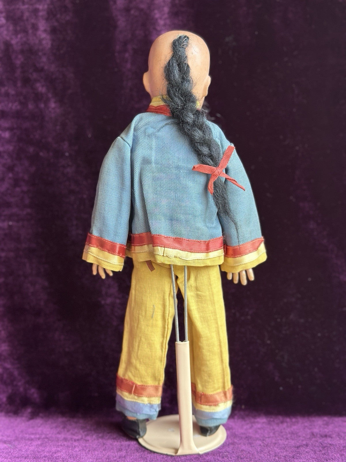 Rare Antique 13” German (?) Papier-Mâché/Composition/Cloth Oriental Asian Doll