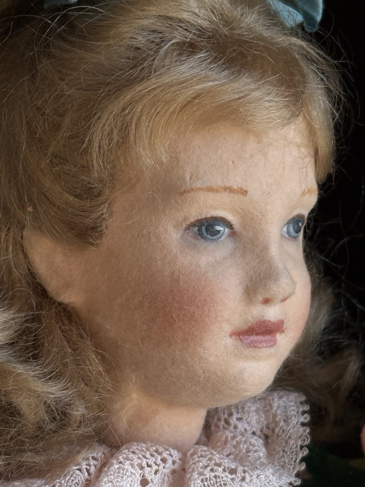 Collectible 12” John Wright UFDC Abigail Felt Girl Doll with Certificate