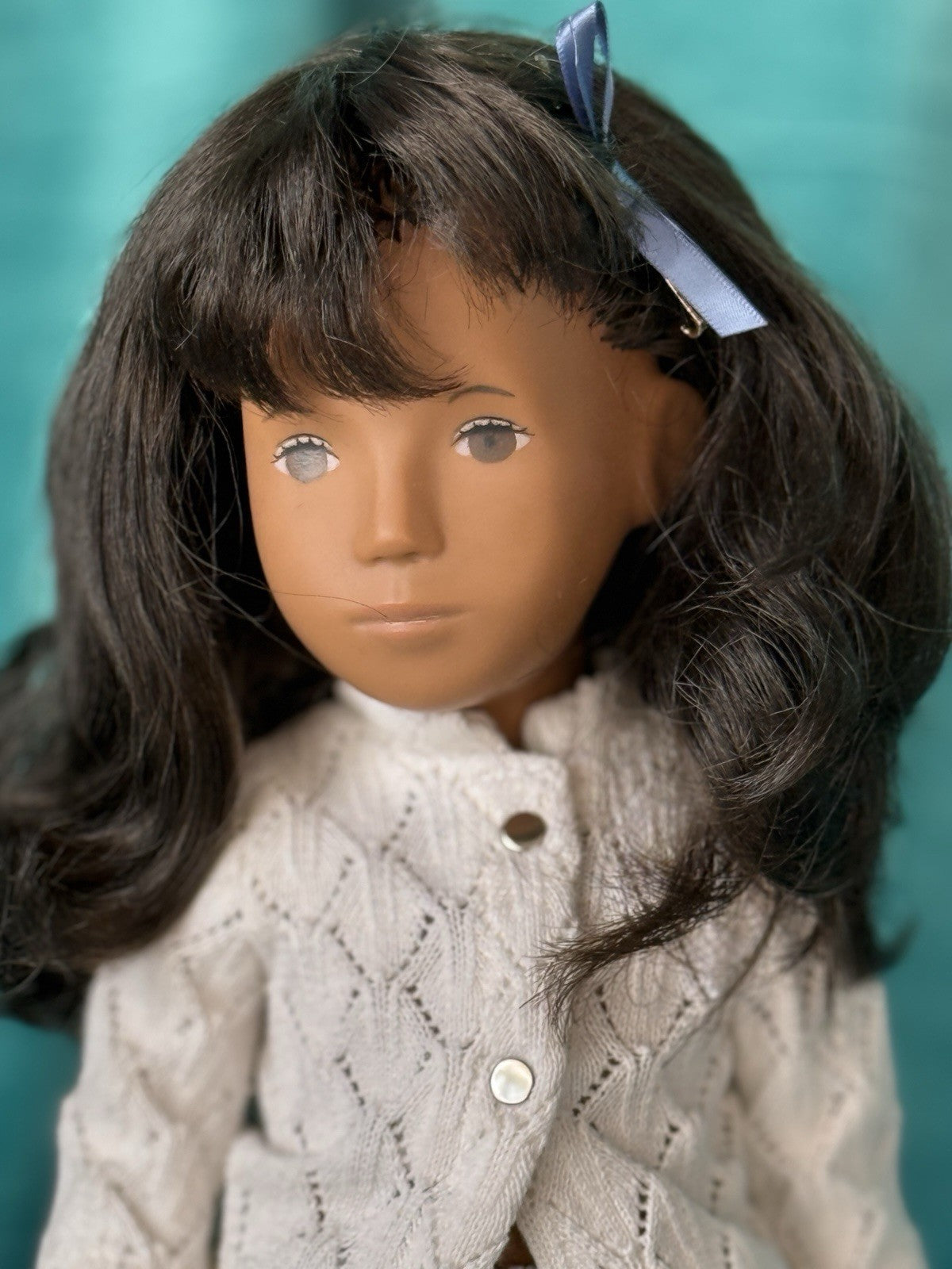 Collectible England Vinyl Sasha Brunette Girl Doll Redressed