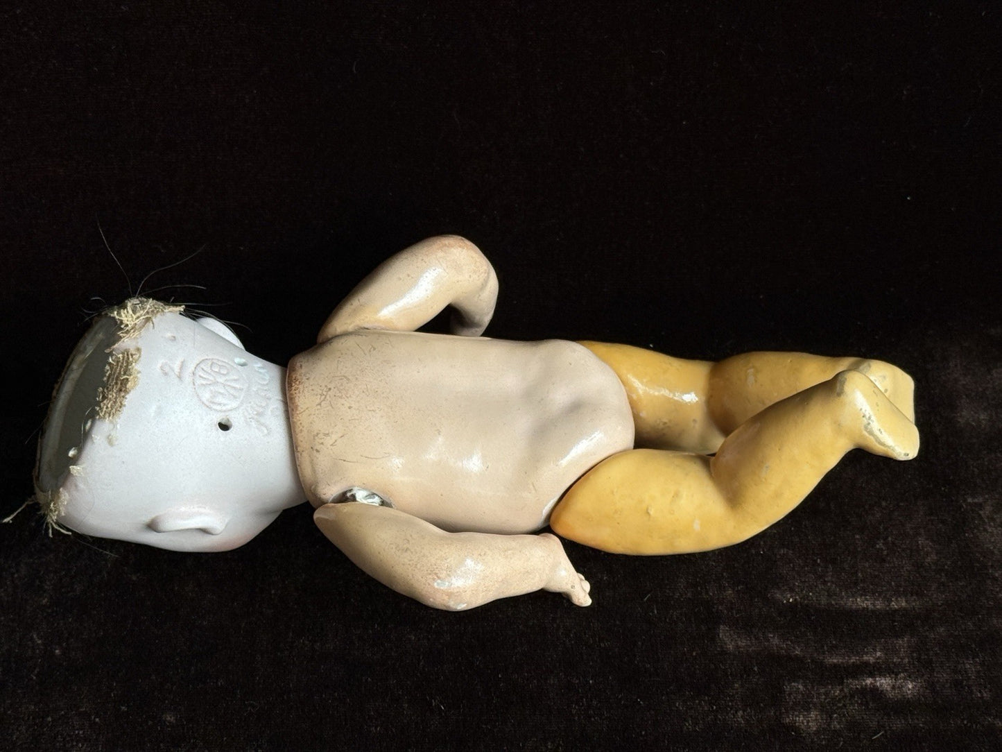 2 Miniature German/Japan Bisque Head Babies Kestner and Morimura Brothers Dolls