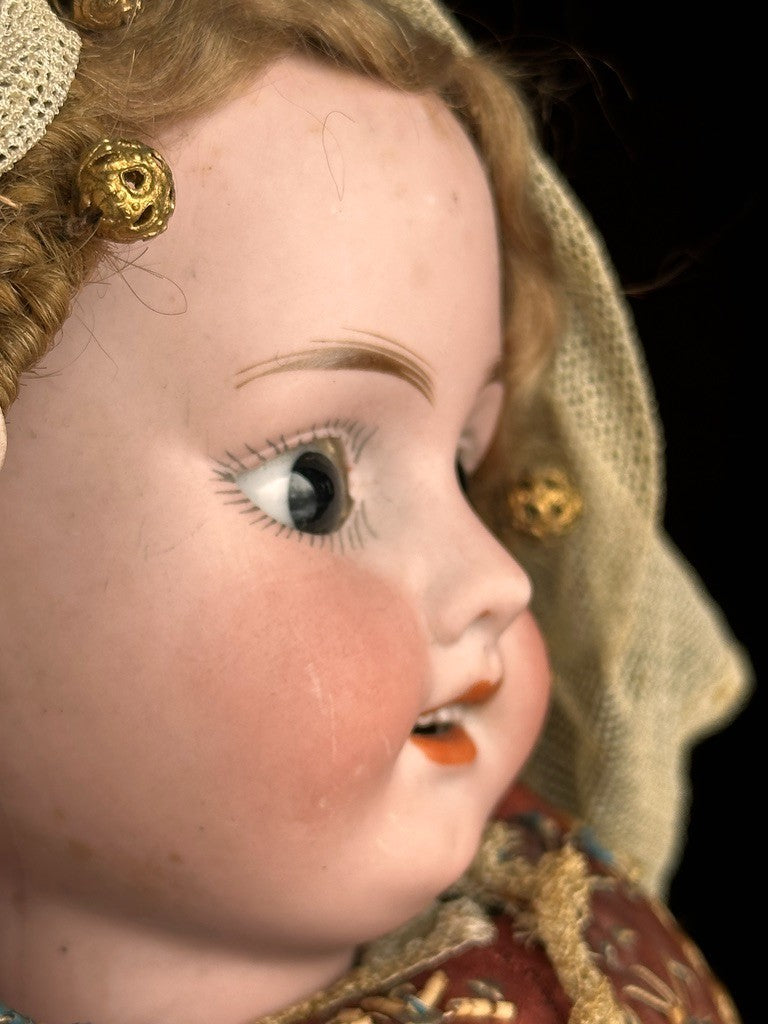 Unidentified Antique French/Italian (?) 16” Bisque Head Doll