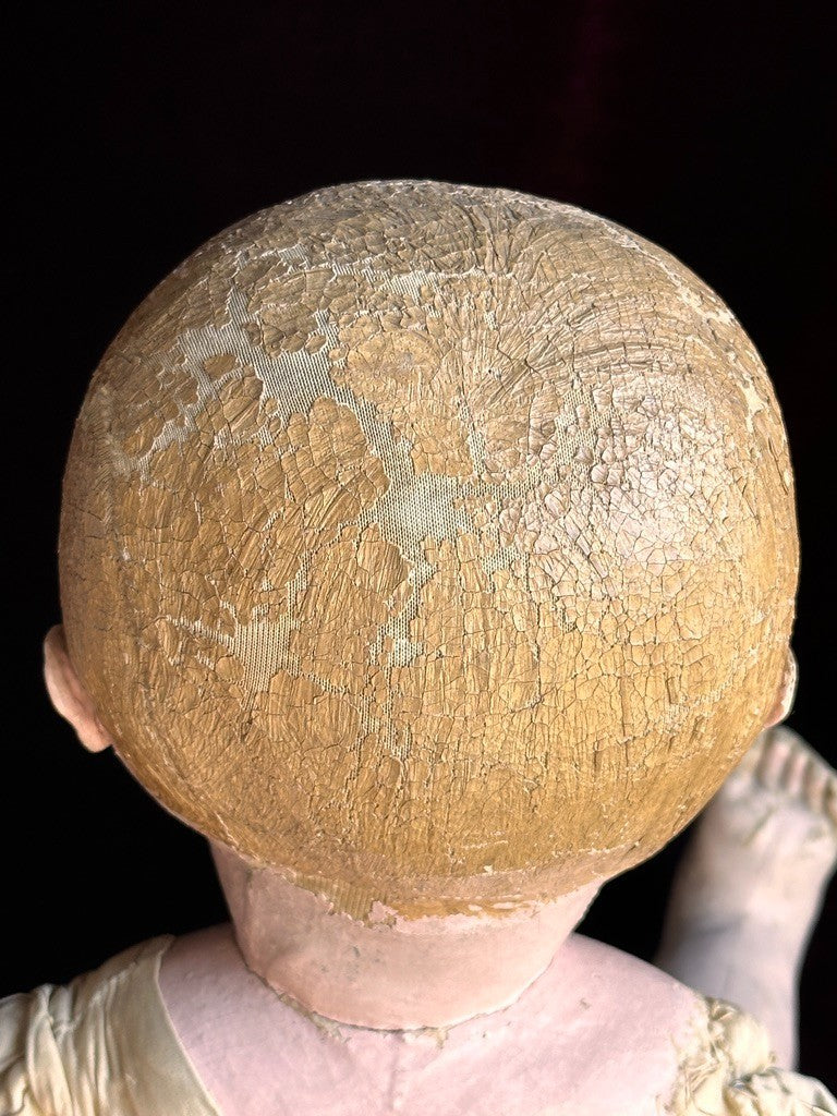 Large Antique American Martha Chase 25" Oil Painted Cloth Baby Doll