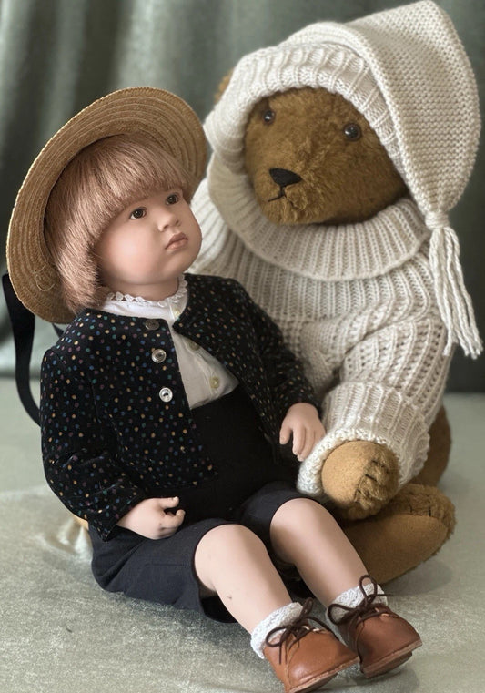 Vintage Sabine Esche Sigikid Company Vinyl Boy 21” Doll “Stan” LE 750 Box + Tag