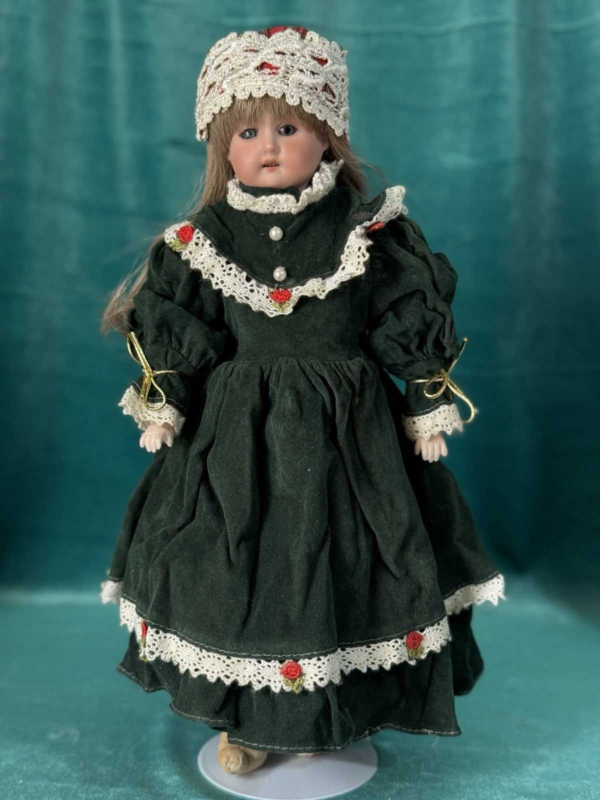 Lot Of 3 Small Antique German Bisque Head Dolls