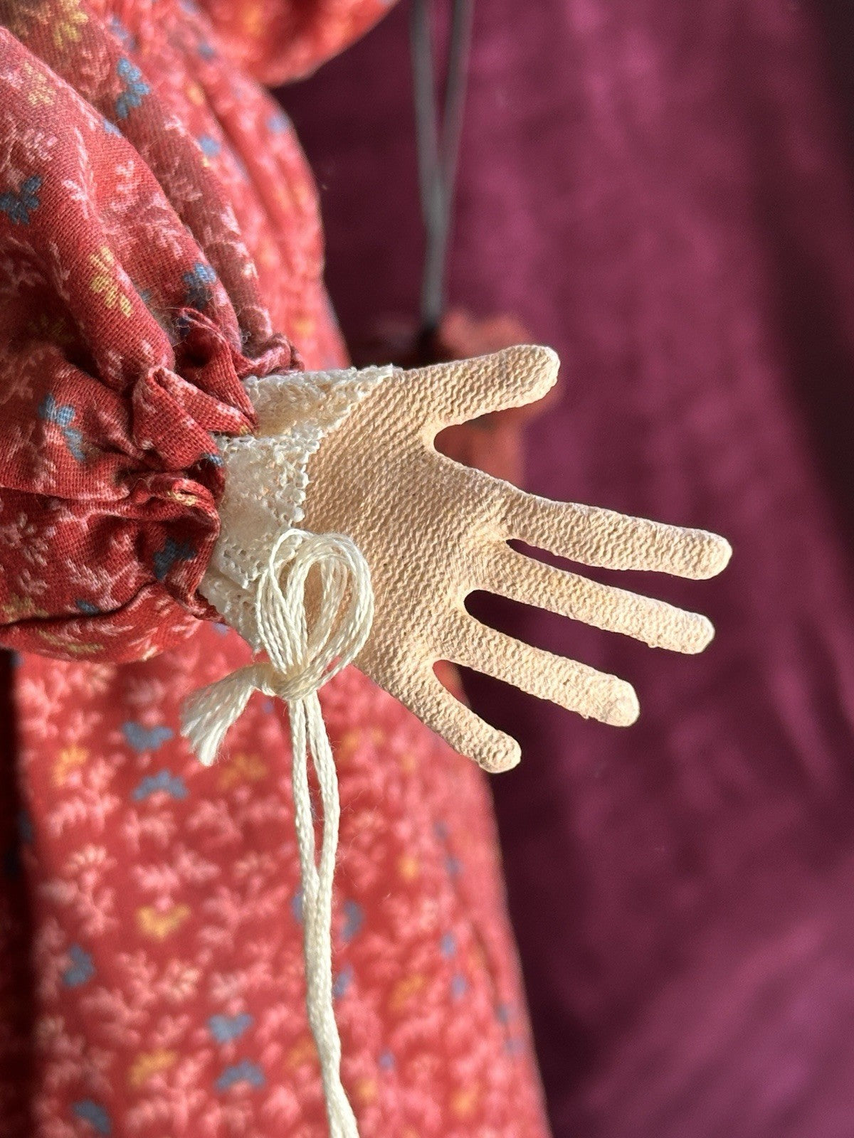 Vintage NIADA Artist Ellen Turner Cloth Painted Handmade 17” Doll with Tag