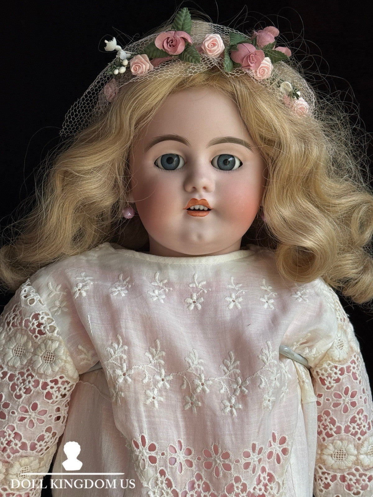 Large Antique German 31” Simon Halbig Bisque Shoulder Head Doll
