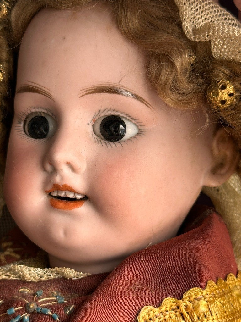 Unidentified Antique French/Italian (?) 16” Bisque Head Doll