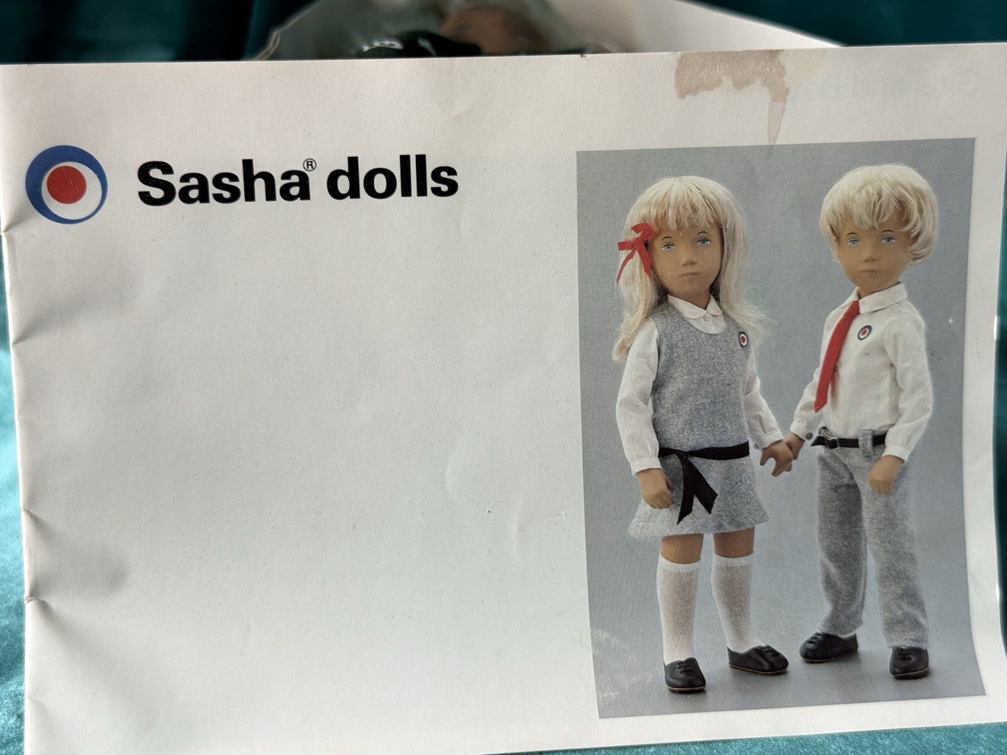 Collectible England Vinyl Sasha Blonde 105 Long Dress Girl Doll with Box/Tag