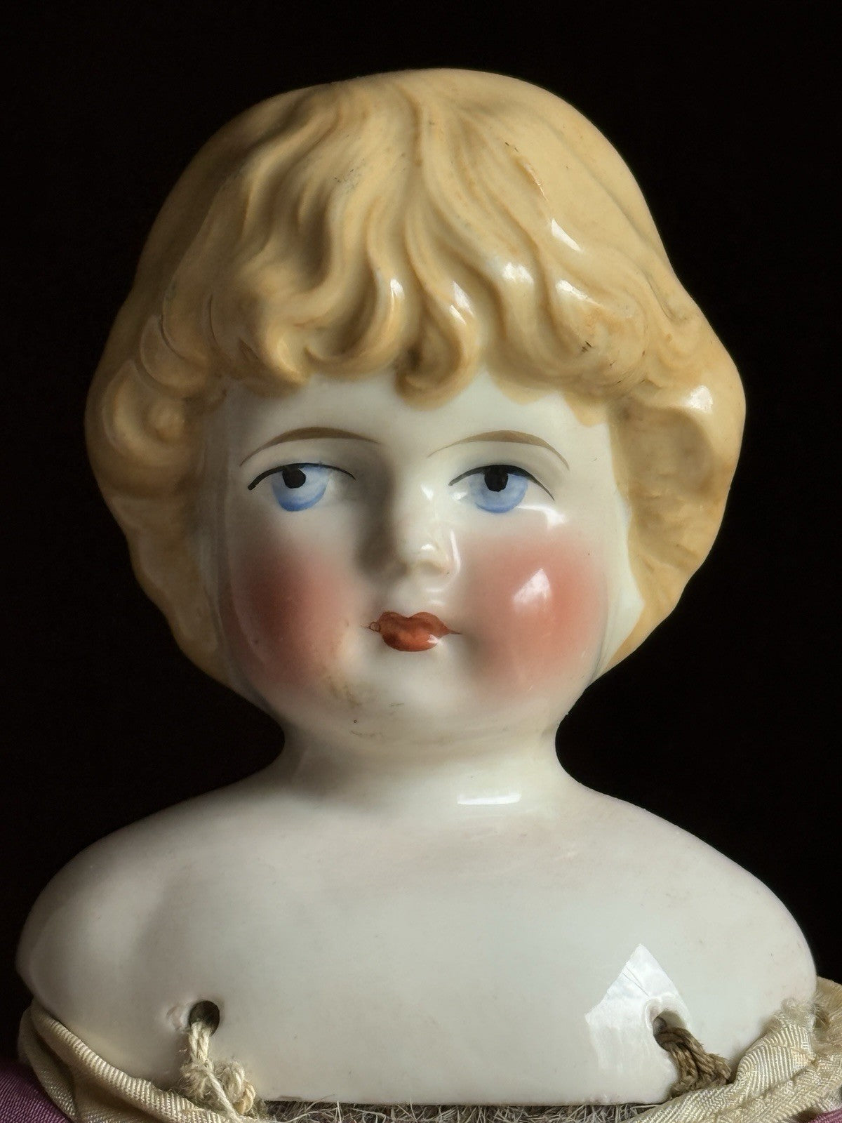 Antique German 15.5” Kling 188 China Shoulder Head Doll