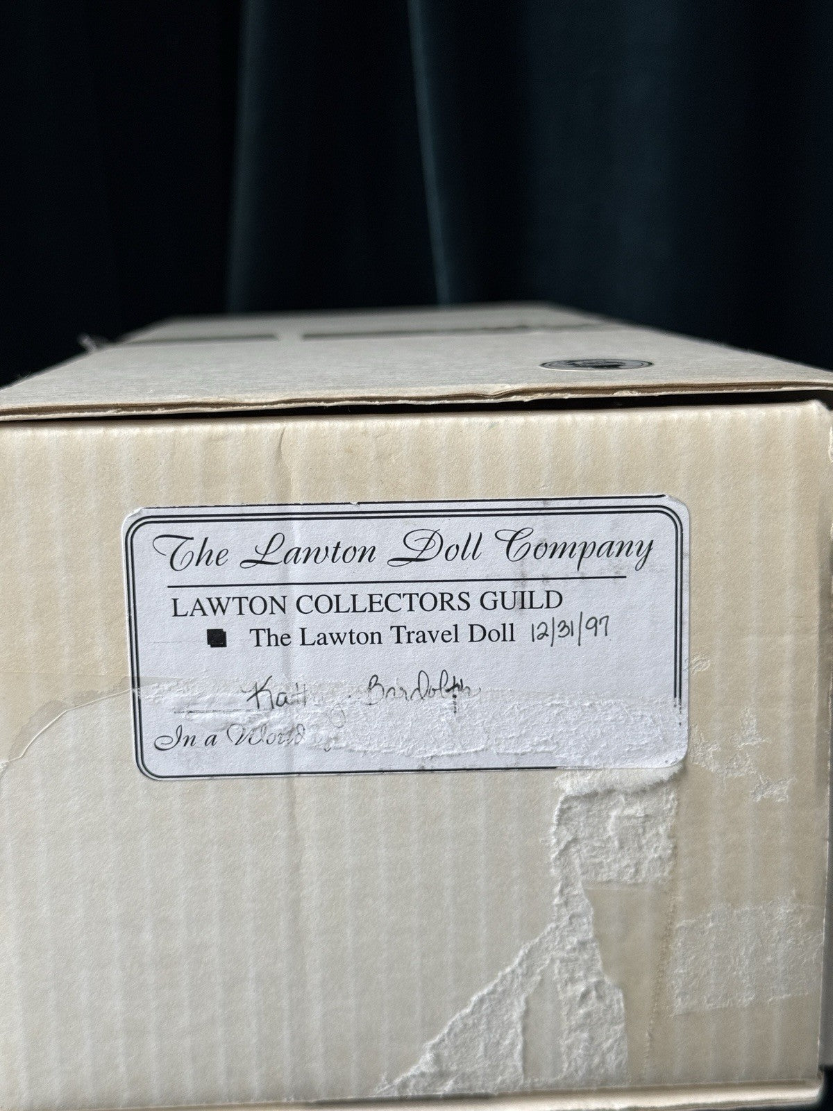 MIB Wendy Lawton 1997 “The Lawton Travel Doll” Wooden and Porcelain 9” Doll