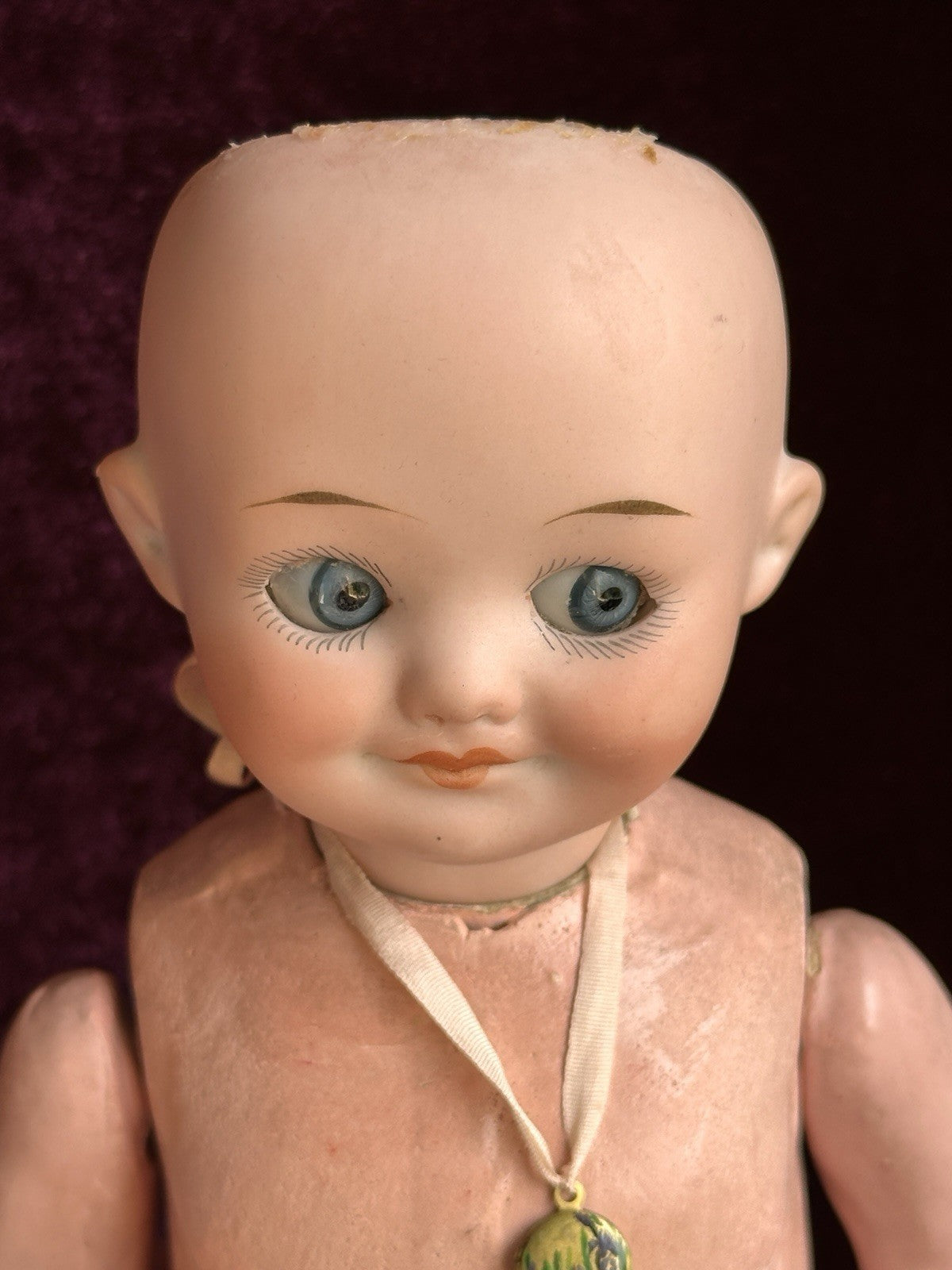 Large Antique German 10” Armand Marseille 323 Googly Eyes Bisque Head Doll