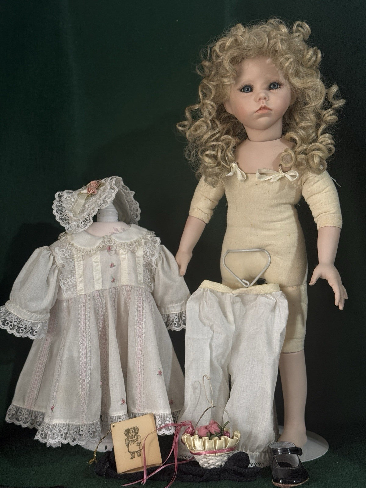 Artist Reproduction Of “Hilary” by Dianna Effner 24” Porcelain and Cloth Doll