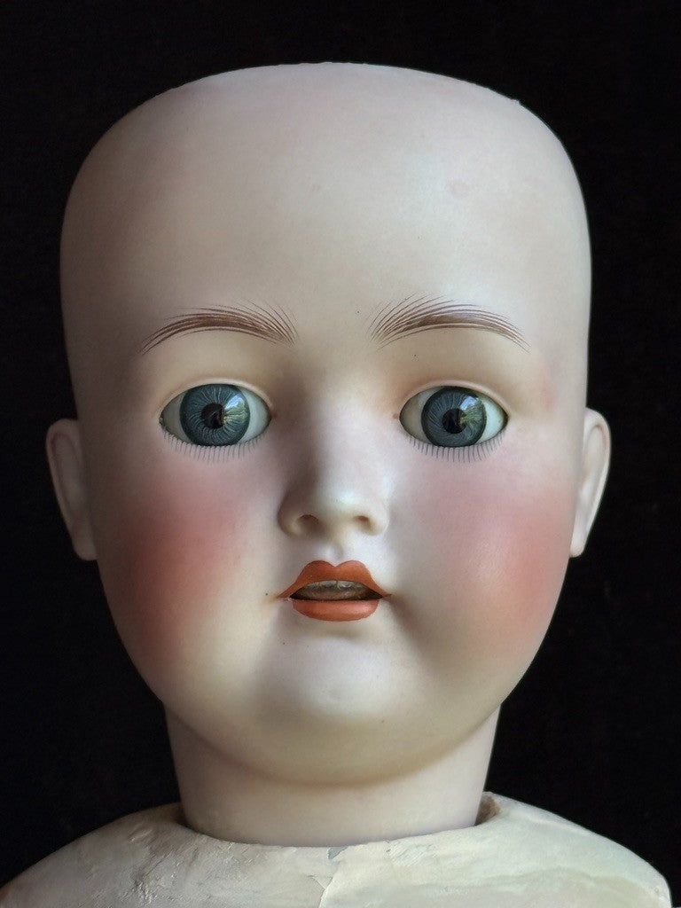 Antique German 27” Hertel Schwab 136 Bisque Head Doll