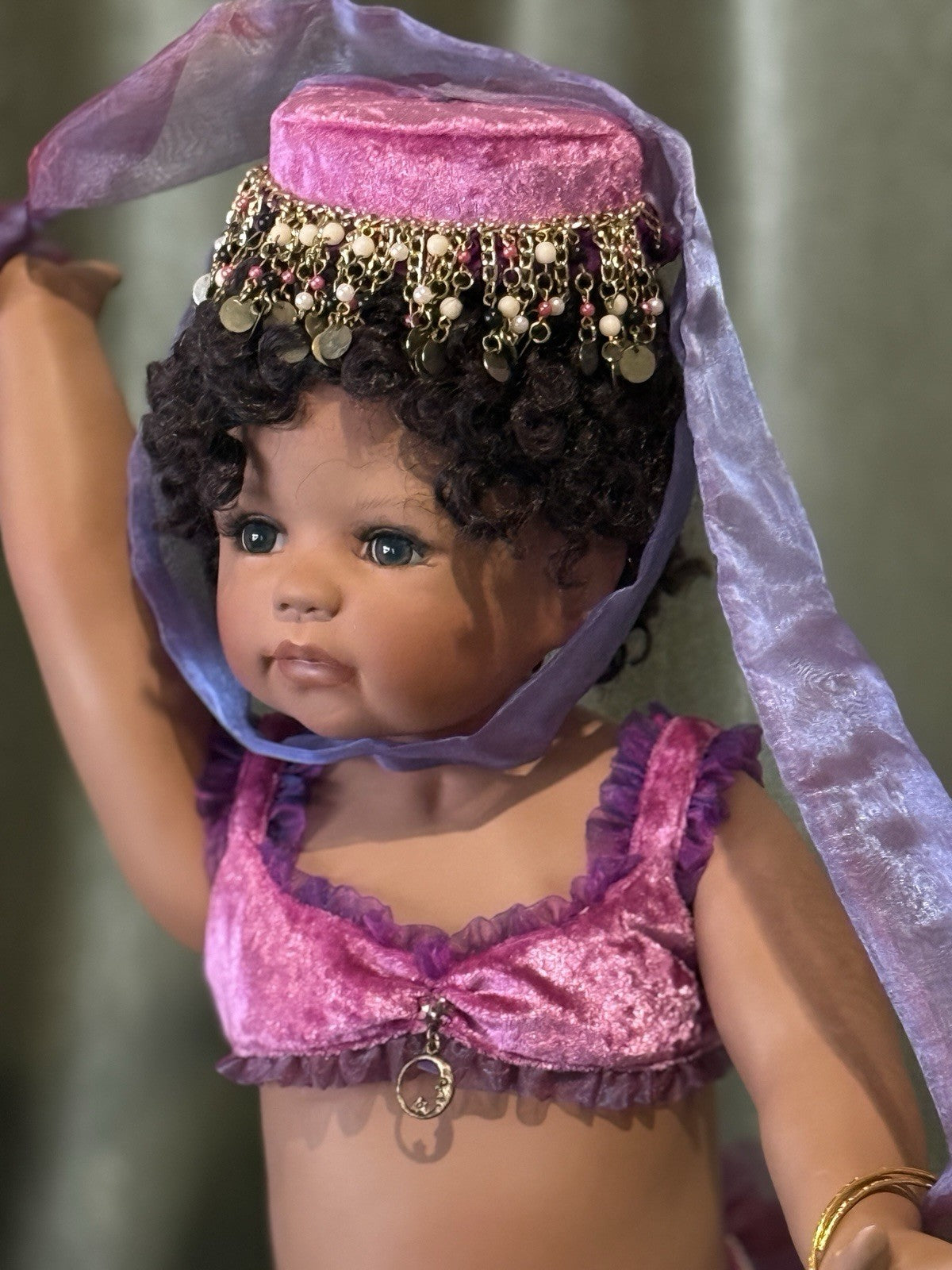 Collectible Porcelain 26” Doll “Belly Dancer” by Monika Levenig LE 250 Tag/COA