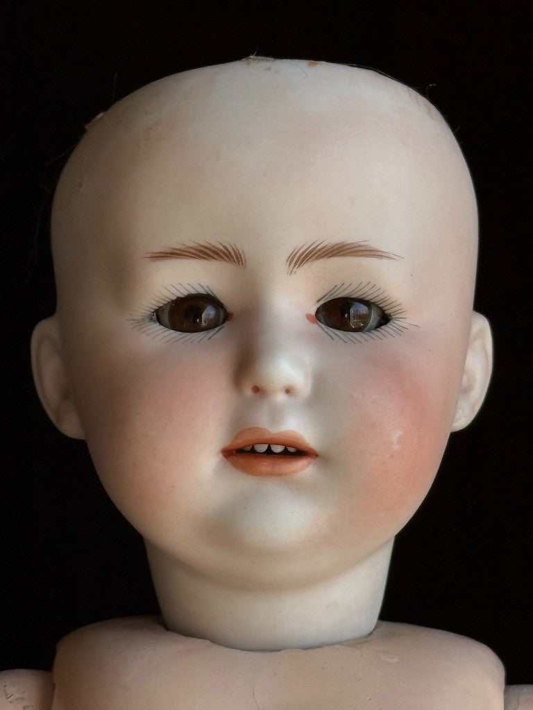 Antique German 16” Gebruder Heubach 10532 Bisque Head Character Doll