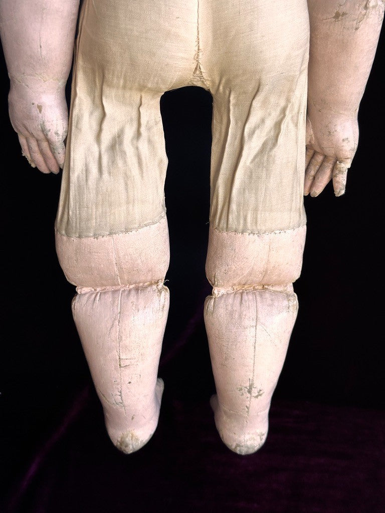 Large Antique American Martha Chase 25" Oil Painted Cloth Baby Doll