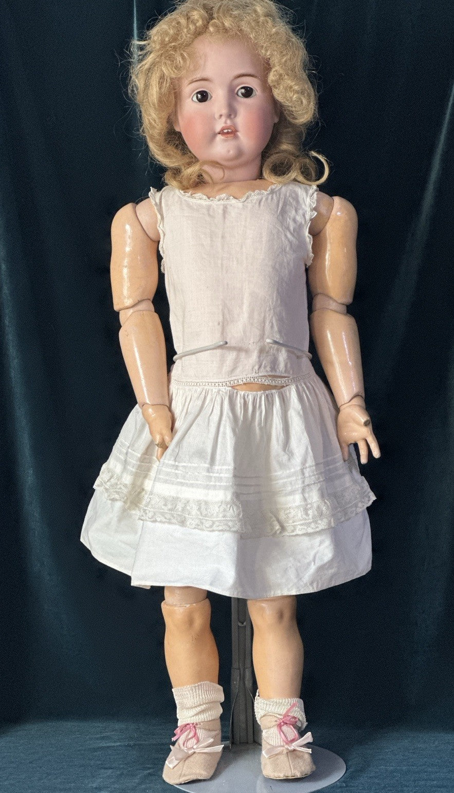 Antique JDK Kestner Mold 171 31” Doll Bisque Head Stamped Composition Body