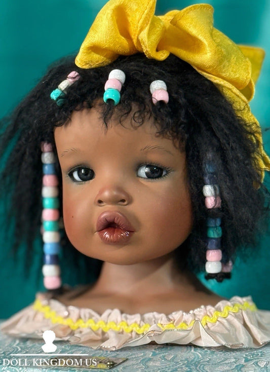 Collectible Porcelain Artist Dark Complexion Doll “Jolie” Yolanda Bello (Bust)
