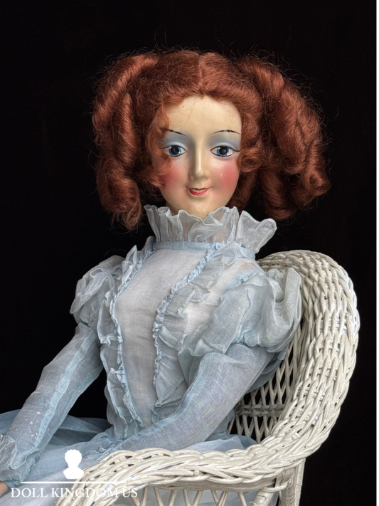 Rare Vintage American 28" Anita Novelty Co Composition Art Deco Boudoir Doll