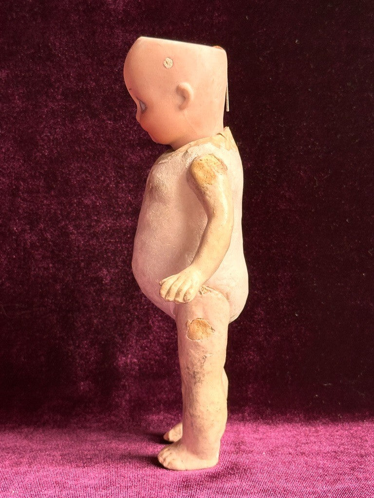 Antique German 7” Armand Marseille 253 Googly Eyes Bisque Head Doll