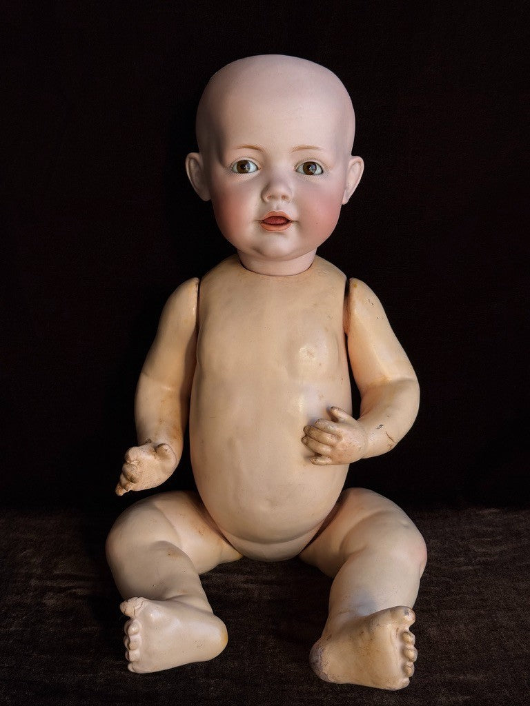 Antique German 16” Hilda Kestner 245 Bisque Head Baby Doll