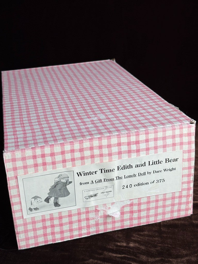 Haut Melton Wintertime Edith The Lonely Doll Little Bear Steiff Set New in Box