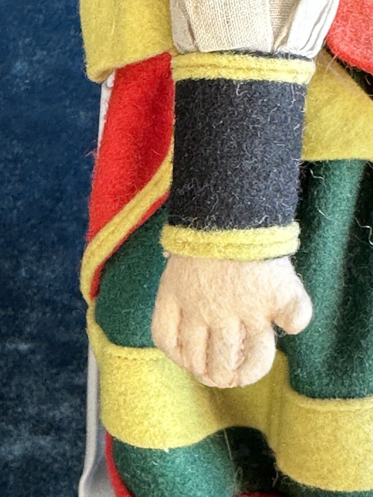Vintage Italian Mascotte Miniature 8” Lenci Felt/Cloth Hanging Doll
