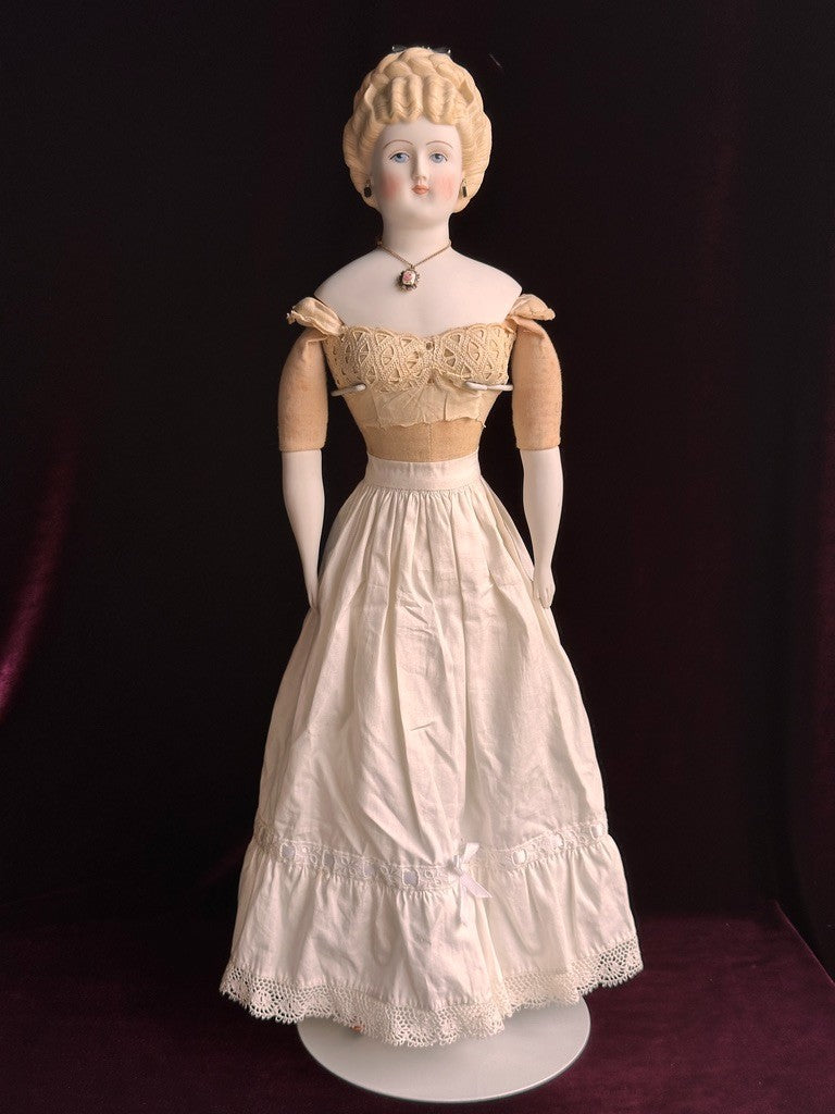 Vintage Porcelain 22” Signed Emma Clear Parian China Doll