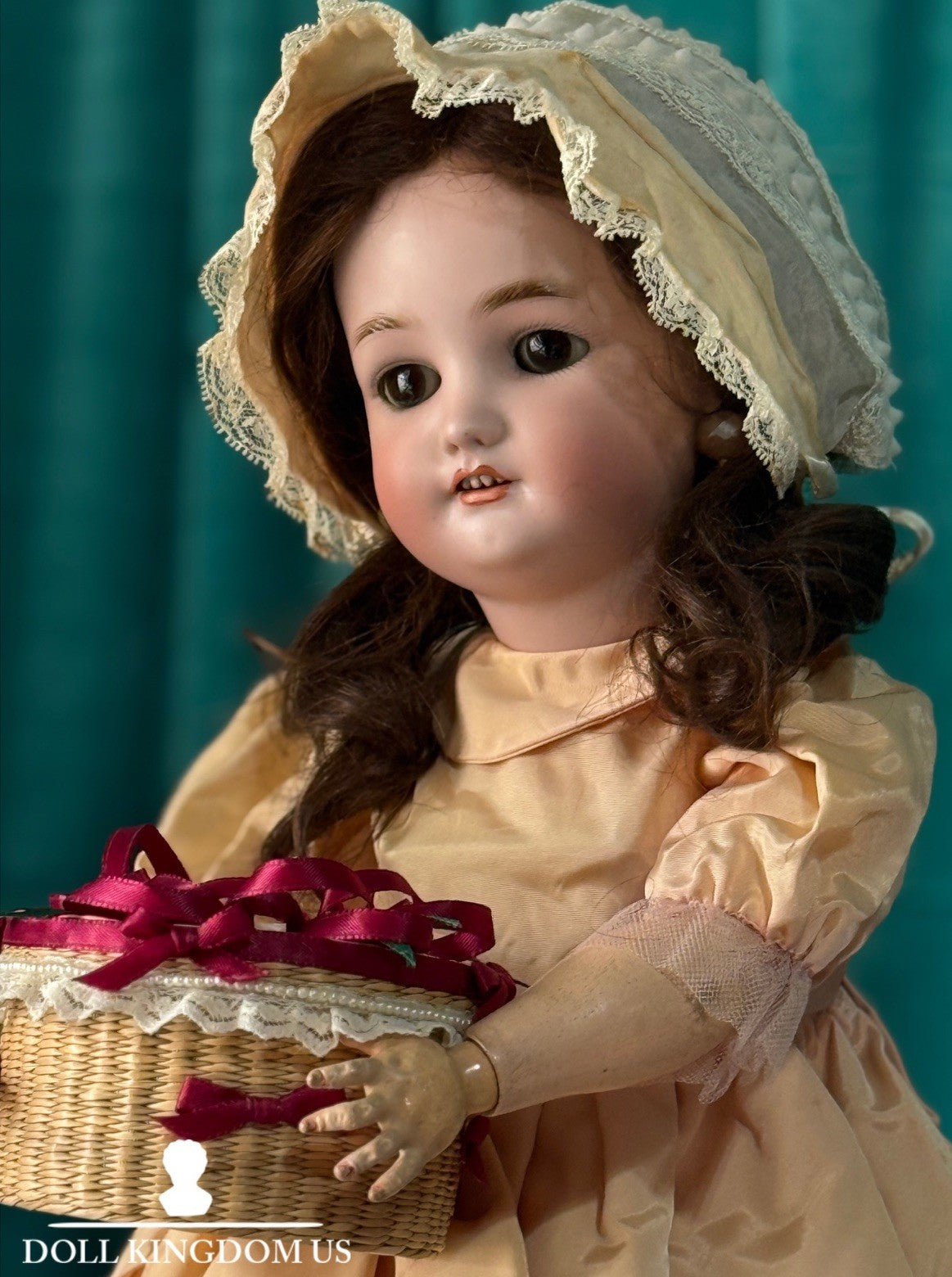 Antique German Simon Halbig  Bisque Head Composition Body 23” Doll