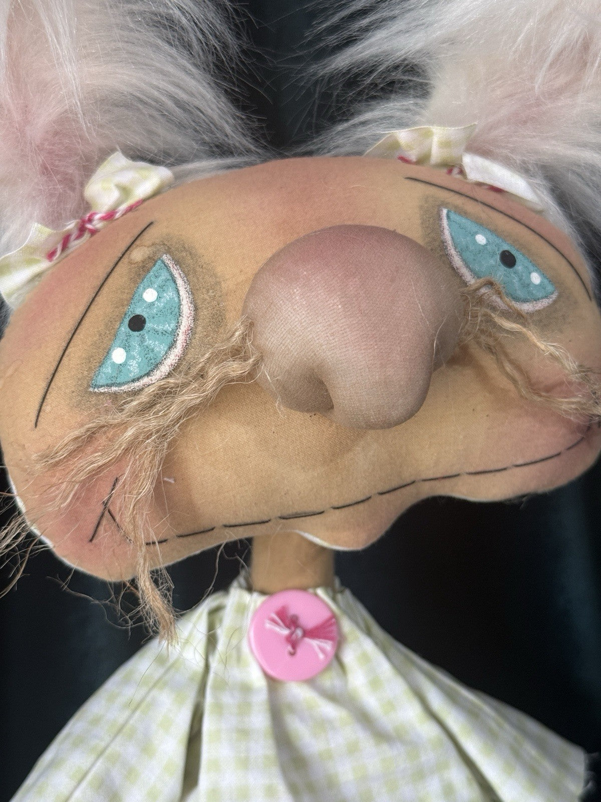 OOAK (?) Artist Handmade Whimsical Cloth 22” Doll “Bunny”