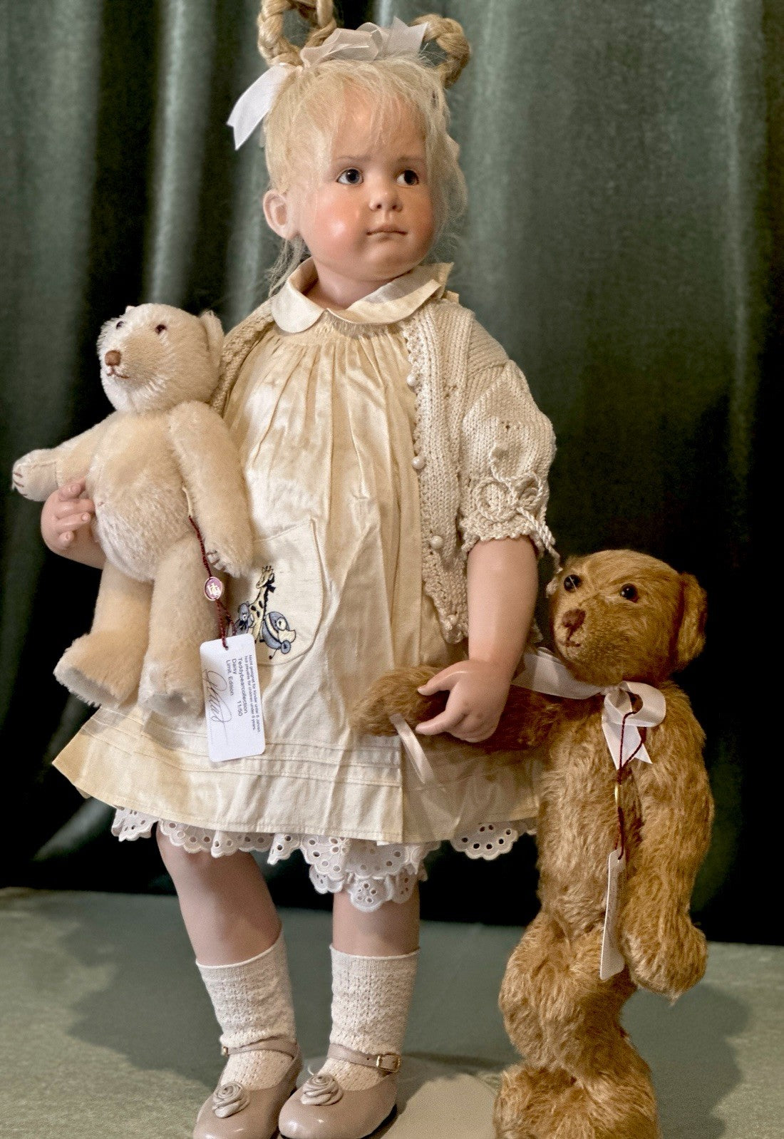 Hildegard Gunzel, ビスクドール (ビスク＋ワックス）人形 Artist Hildegard Gunzel Wax Over Porcelain 26” Doll “Harriet” LE