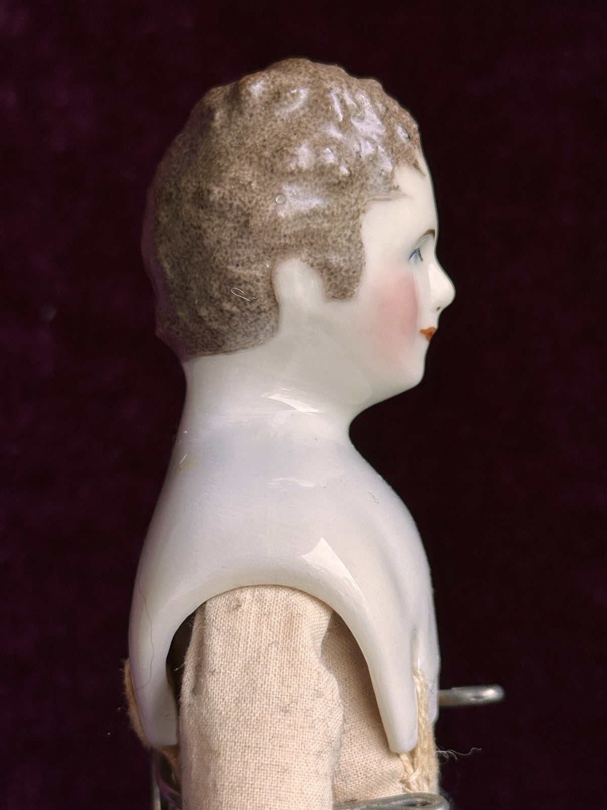 Rare 10.5” Porcelain Reproduction Of Antique German Male China Groom Doll
