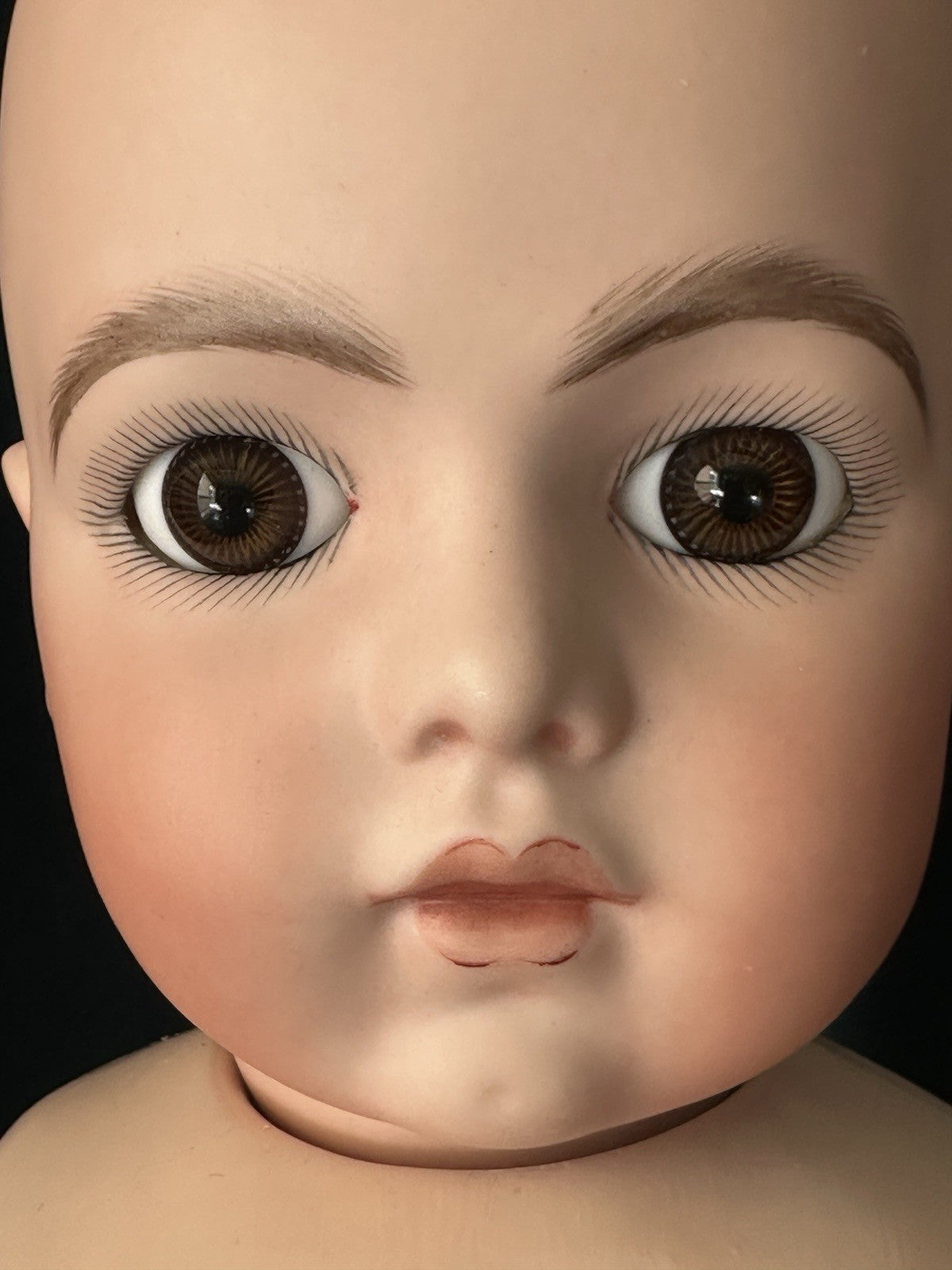 Vintage Artist Reproduction of Antique French Bru Jne 27” Doll Porcelain Head