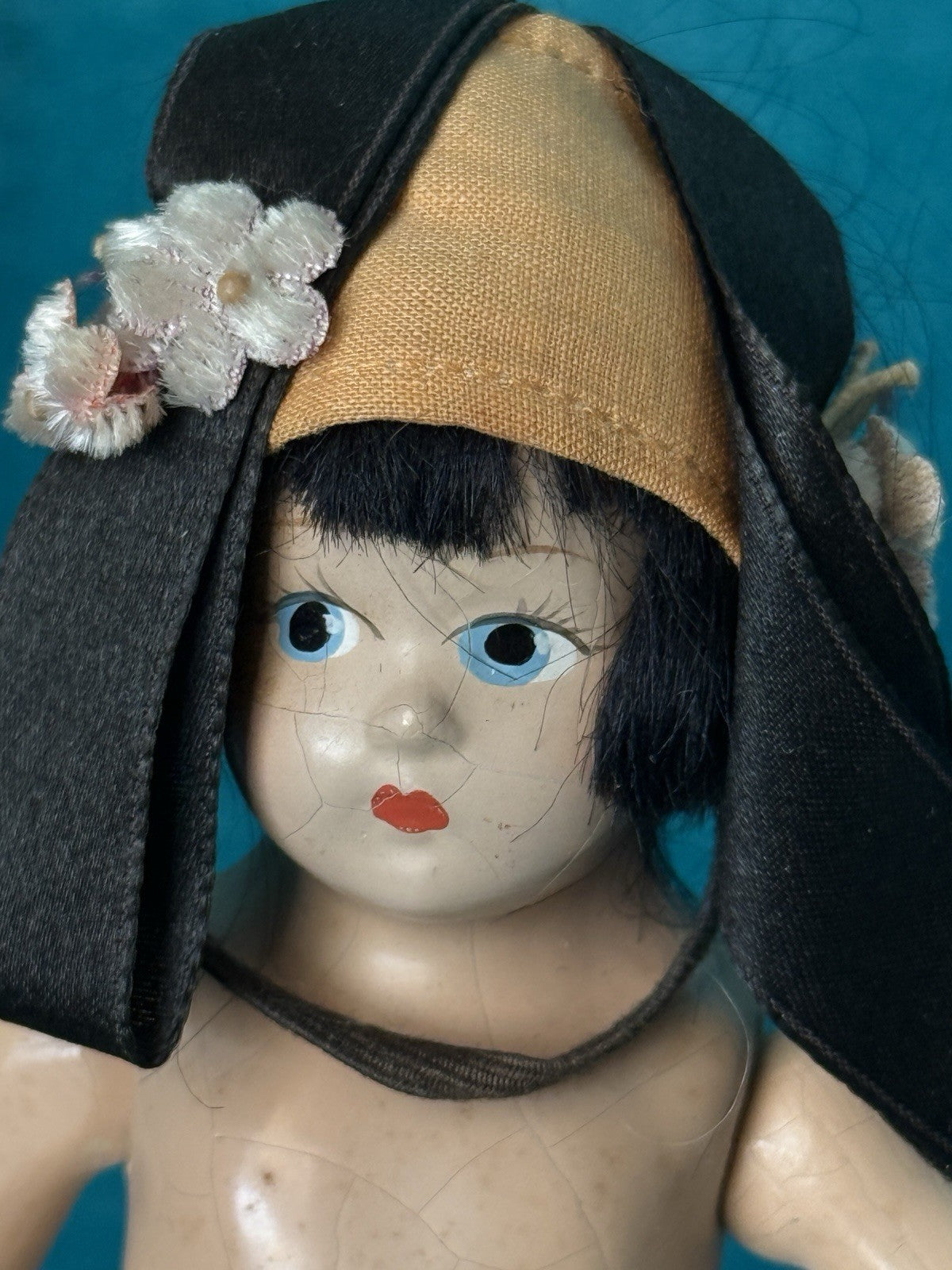 Rare Vintage 1936 Composition Madame Alexander  "Tiny Betty" Chinese 7” Doll