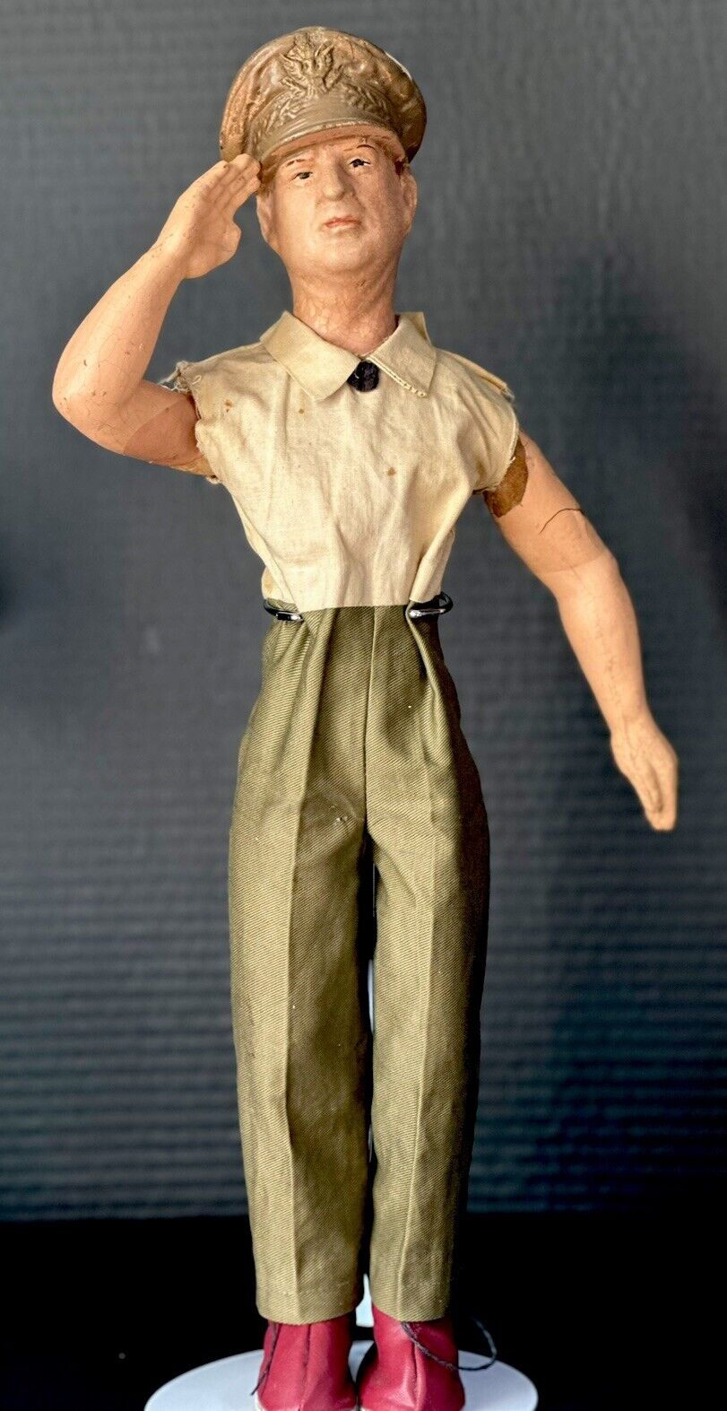 Vintage 1940’s WW2 General Douglas MacArthur Composition 19” Doll by Freundlich