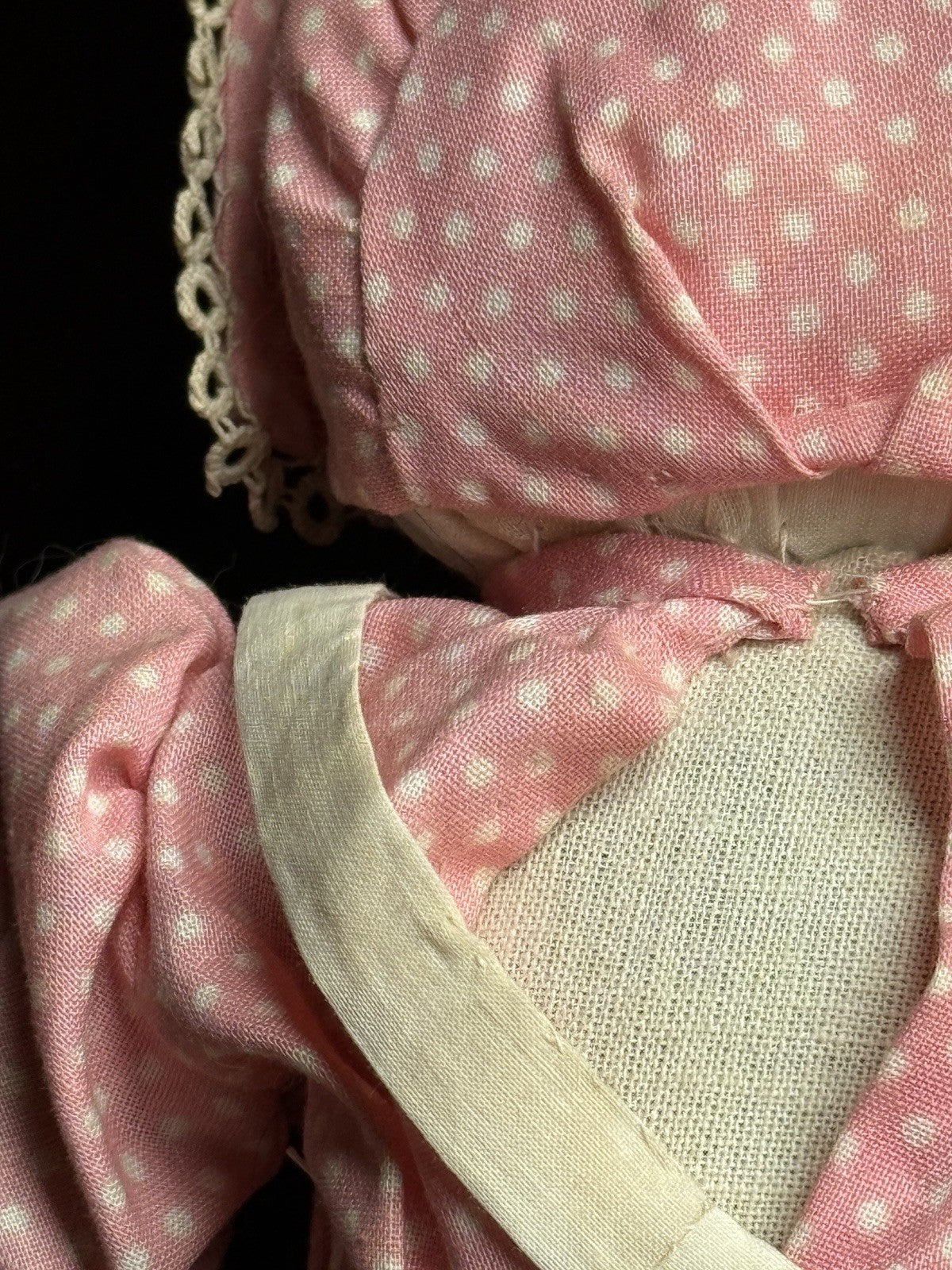 Vintage American 13” Handmade Folk Cloth Rag Doll