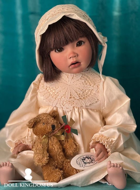 Vintage 1990’s Original Porcelain 20” Doll “Lin” By Grossle-Schmidt LE 300