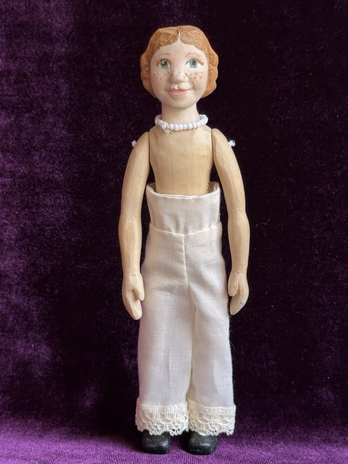 Lot of 2 Hand Carved Hitty Dolls by Natalie Cooper